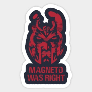 Magneto Was Right Red Design Sticker